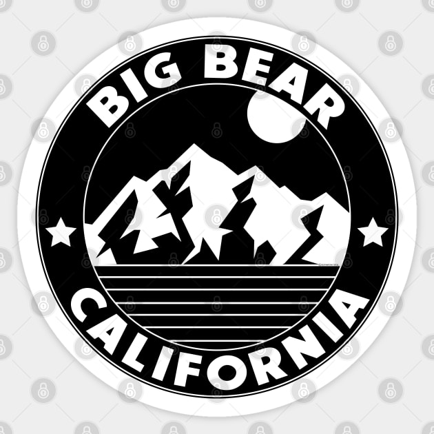 Skiing Big Bear California Hike Ski Snowboard Mountain Bike CA Sticker by heybert00